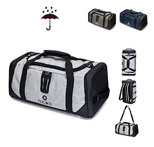 Bolsa de Viaje Compartimento para Zapatos de Almacenamiento Seco y Húmedo Impermeable y Duradero para Hombres/Mujeres Equipaje de Entrenamiento Travel Bag & Duffel Bag,Blue