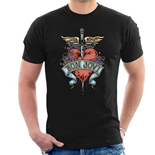 Bon Jovi Heart and Dagger Men's T-Shirt