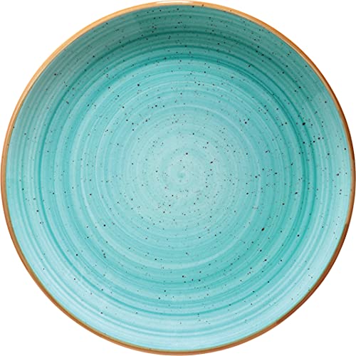 Bonna Premium Porcelain AAQGRM27DZ Aura Aqua Plate - Plato llano (porcelana, 27 cm), color turquesa