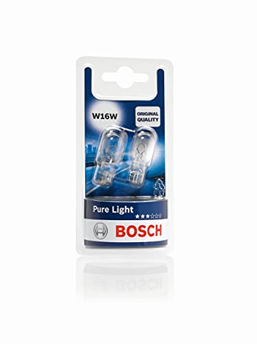 Bosch W16W Pure Light Lámparas para vehículos - 12 V 16 W W2,1x9,5d - Lámparas x2