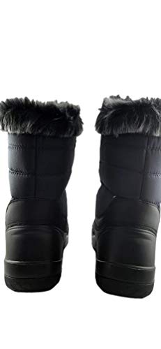 Botas 2K para Nieve, Descansos Invierno Unisex Infantiles, Botín Forrado - Color Azul Marino y Negro - Talla 33