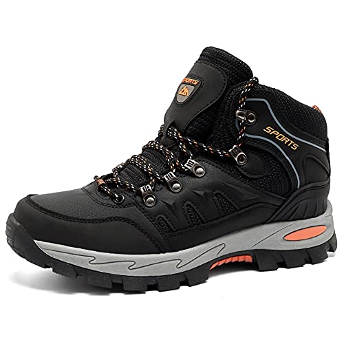 Botas de Senderismo Hombre Mujer Montaña Antideslizantes Zapatillas Trekking Calzado Transpirable Walking Boots Gris Verde Rojo EU 36-47 Negro 38