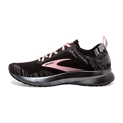 Brooks Womens Levitate 4 Running Shoe - Black/Grey/Coral Cloud - B - 5