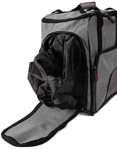 BRUBAKER 'Super Performance' Bolso para Deporte - Mochila Porta Botas De Esquí - Heather Gris/Negro