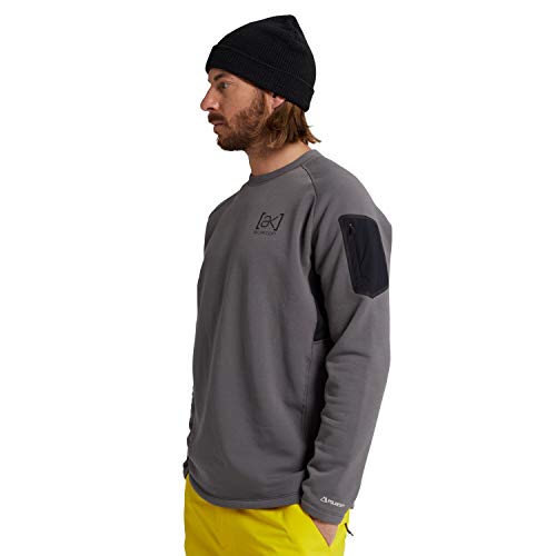 Burton AK Baker Power Stretch Crew Castlerock - Sudadera para hombre (talla XS), color gris