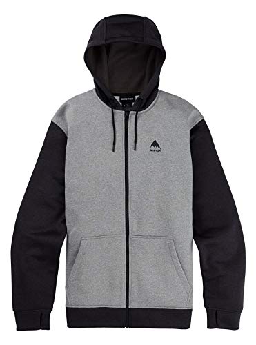 Burton Oak Sudadera, Hombre, Gray Heather/True Black, M