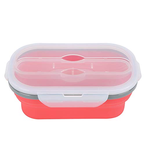 Caja Bento Duradera de Silicona de 950 ml, lonchera aislada, Grado alimenticio para la Oficina en casa, Camping al Aire Libre, Senderismo, fácil de Lle