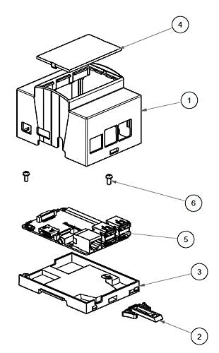 Caja de plástico para tarjeta Embedded tipo RASPBERRY PI 3 B/B+ con fijación en carril DIN o pared