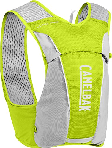 CamelBak Ultra Pro Vest - Chaleco de hidratación (0,5 L), Color Lima y Plateado