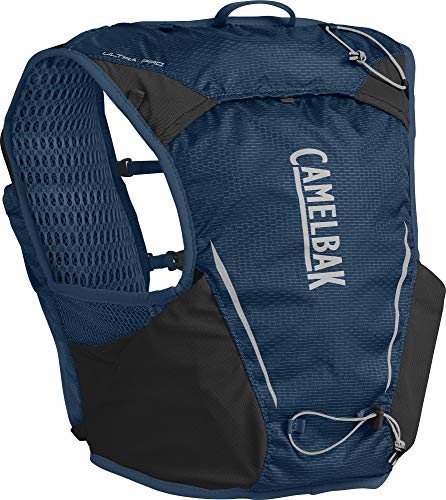 CamelBak Ultra Pro Vest Chaleco de hidratación, Unisex-Adultos, Azul Marino y Plateado, XS