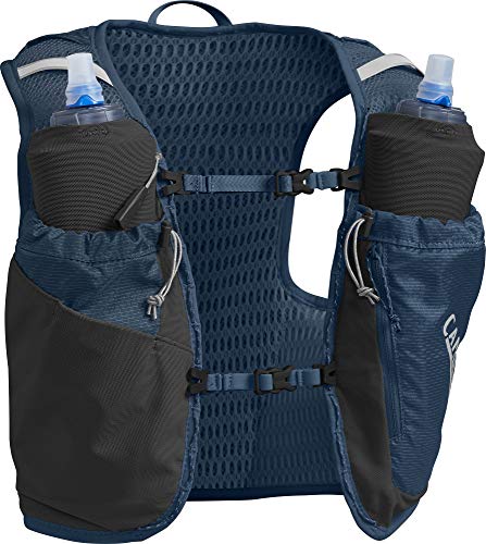 CamelBak Ultra Pro Vest Chaleco de hidratación, Unisex-Adultos, Azul Marino y Plateado, XS