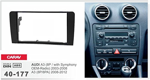 CARAV 40-177 * 2-DIN Marco de plástico para Radio para Audi A3 (8P/8PA) 2003-2008