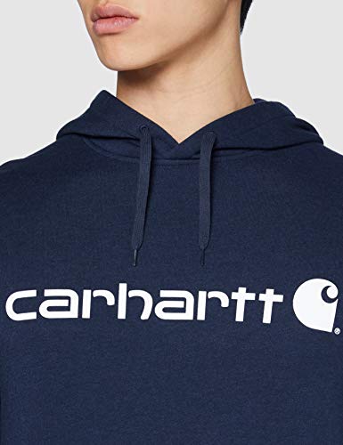 Carhartt Force Delmont Graphic Hooded Sweatshirt Sudadera con capucha, Navy Heather, XL para Hombre