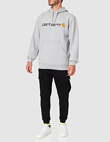 Carhartt Signature Logo Midweight Sweatshirt, Sudadera para Hombre, Gris (Heather Grey), L