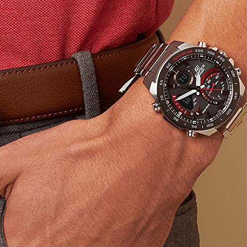 Casio Reloj para Hombre de Cuarzo con Correa en Acero Inoxidable ECB-900DB-1AER