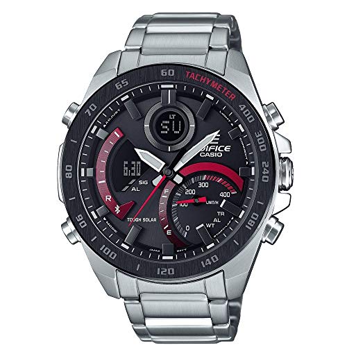 Casio Reloj para Hombre de Cuarzo con Correa en Acero Inoxidable ECB-900DB-1AER