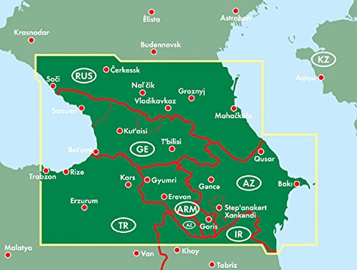 Cáucaso, Georgia, Armenia, Azerbayán mapa de carreteras. Escala 1:700.000. Freytag & Berndt.: Wegenkaart 1:700 000: AK 154 (Auto karte)