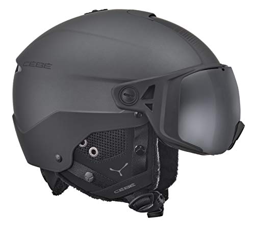 Cébé Element Visor Casco de Ski Grey/Black Adultos Unisex 59-61 cm