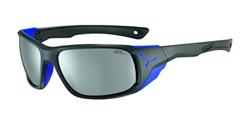 Cébé Jorasses Gafas, Unisex Adulto, Gris/Azul (Mate) / Plateado, L