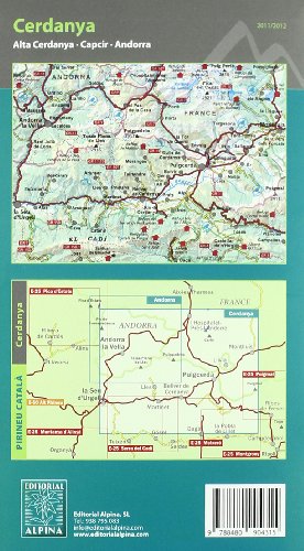 Cerdanya, mapa excursionista. Escala 1:25.000. Español, Català, Français. Alpina Editorial. (Mapa Y Guia Excursionista)