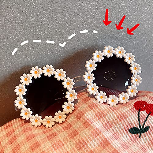 CHSG 2 Pares Gafas De Sol, Daisy Flower Hawaianas, Tropicales Partido Gafa Accesorios Disfraz Foto Props Niños Adultos Decorativas Fiesta Temática Verano, Adecuado para Fiestas De Cumpleaños