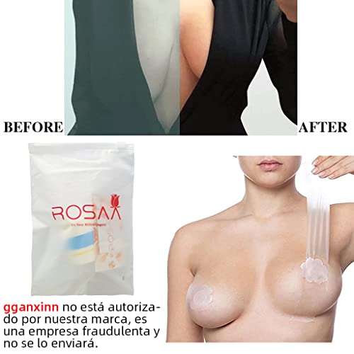 Cinta Adhesiva Pecho para Cuerpo Lencería, Cinta para Mujer Elevación del Busto Cinta de Levantamiento de Senos Tetas Invisible ideal para Vestido sin Hombro de Noche Escote V, 5CM x 5M (Transparente)