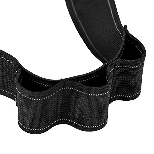 Cinturón elástico para número para carrera de triatlón, no tiene cordones, en negro., BELT ONLY