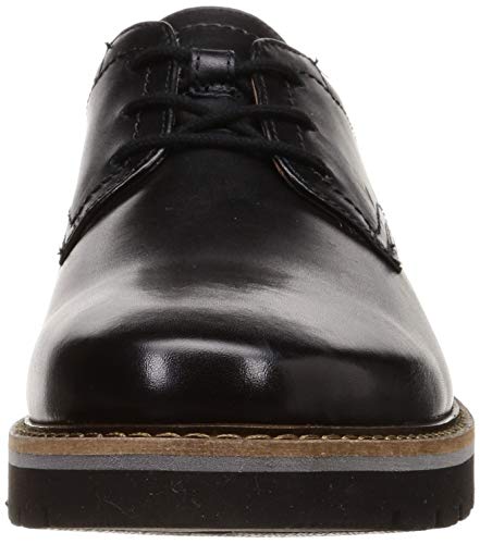 Clarks Bayhill Plain, Oxford Plano Hombre, Cuero Negro, 43 EU