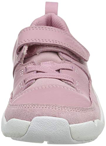 Clarks Tri Craft K, Zapatillas, Cuero Rosa, 32.5 EU