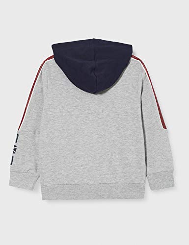 CMP Stretch Hoodie Bicolor mit Logo Am Handgelenk Sudadera con Capucha, Niños, Grigio Mel, 104