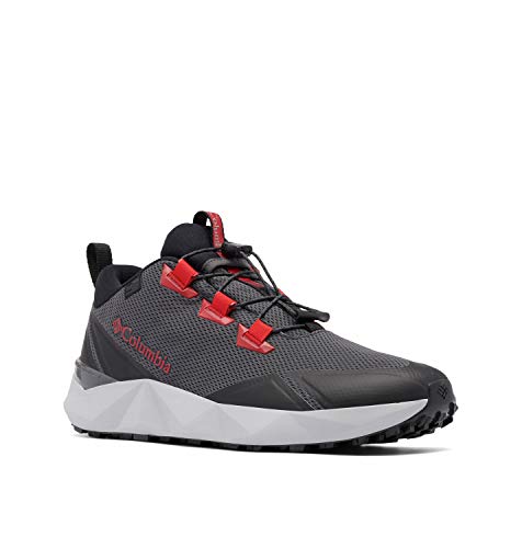 Columbia Facet 30 Outdry, Zapatillas para Caminar Hombre, Negro y Rojo Brillante, 44.5 EU