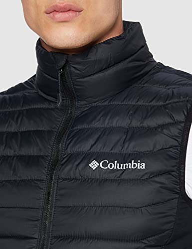 Columbia Powder Pass Chaleco, Hombre, Negro (Black)), XXL