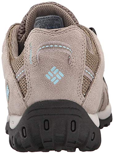 Columbia Redmond Waterproof, Zapatillas para Caminar Mujer, Beige (Pebble/Sky Blue), 41.5 EU