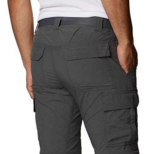 Columbia Silver Ridge II Convertible , Pantalones de senderismo convertibles Hombre, Gris (Grill), 32W/30L