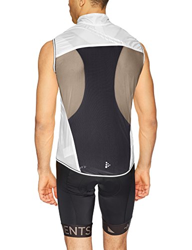 Craft Hombre Lithe Vest M Wind Chaleco, Primavera/Verano, Hombre, Color Negro/Blanco, tamaño Small