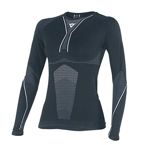 Dainese-D-CORE DRY TEE LS LADY, Negro/Blanco, Talla L