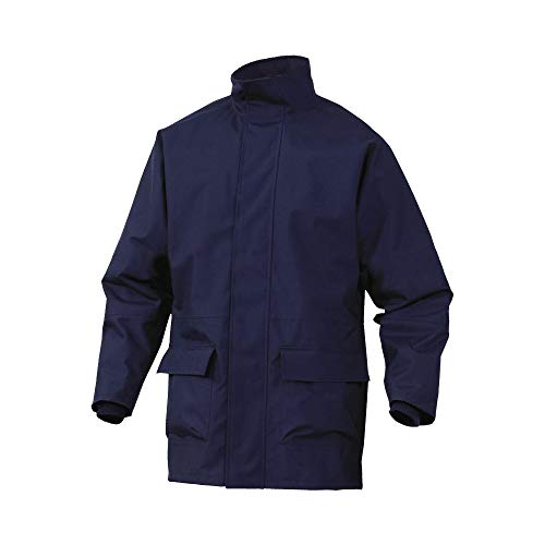 Delta plus KOMO2BM3X - Parka protectora de poliéster y fibras antiestáticas con revestimiento de poliuretano, color azul marino, talla 3XL, 5 unidades