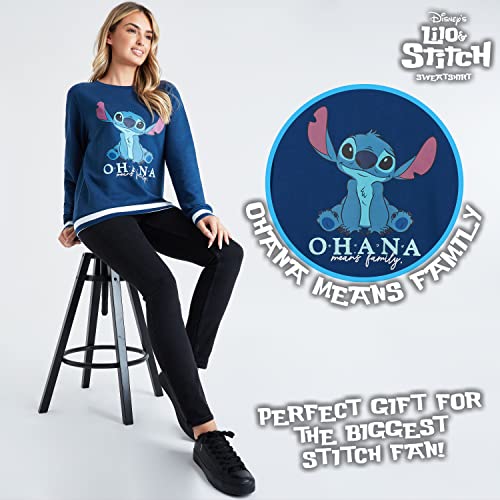 Disney Sudadera Mujer de Stitch 100% Algodón (S)