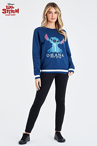 Disney Sudadera Mujer de Stitch 100% Algodón (S)