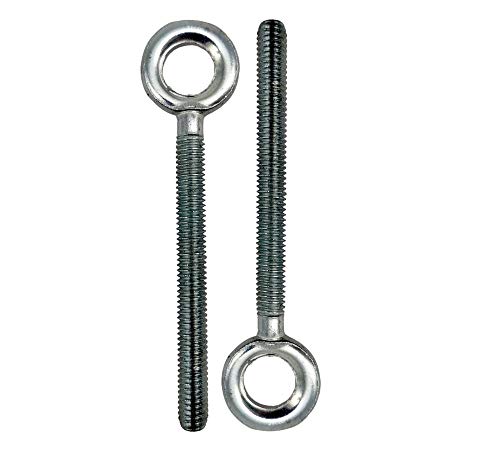 DOJA Industrial | Tornillo con Argolla M12 x 90 | PACK 4 | Perno Ojo de Levantamiento | Tornillo con Argollas Acero | Tornillos de Ojo | Anillo Tornillo para Pared |Ganchos de Techo para Colgar Cable