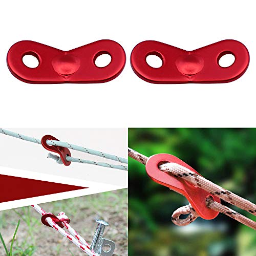 DXLing 20 Piezas Tensor Cuerda de Aleación de Aluminio 2 Tipos Tensores de Cuerda Tent Rope Fastener Aleación Ajustador de Guying Tensor Cuerda Camping para Tienda de Camping Senderismo al Aire Libre