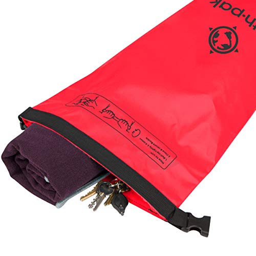 Earth Pak – Bolsa Impermeable – Bolsa de compresión Seca Enrollable Mantiene el Equipo seco para Kayak, Playa, Rafting, canotaje, Senderismo, Camping y Pesca con Funda Impermeable para teléfono móvil