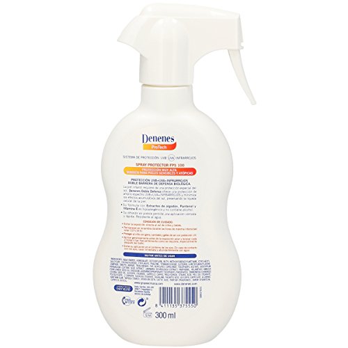 Ecran Denenes - Protector Solar para Pieles Muy Claras, Sensibles e Intolerantes al Sol, con SPF100 - Formato Familiar de 300 ml