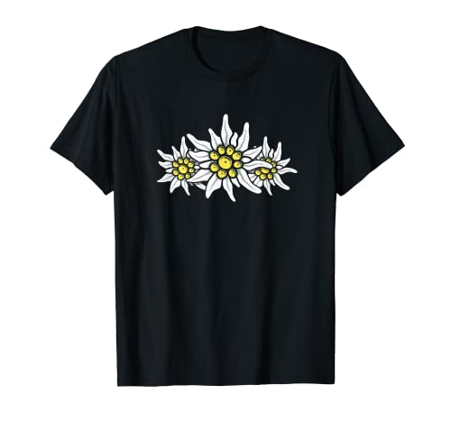 Edelweiss montaña flor Alpes montañas nieve tradicional Camiseta