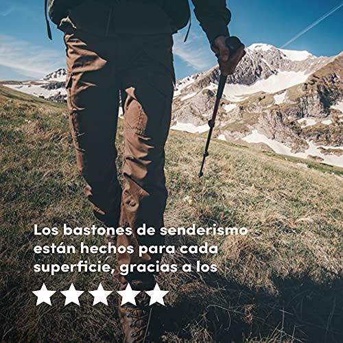 Effekt Manufaktur Bastones Trekking de Carbono – Palos Trekking con Agarre de Corcho – Bastones Senderismo Ligeros Telescópicos para Hombres y Mujeres – Bastones Trekking Ajustables