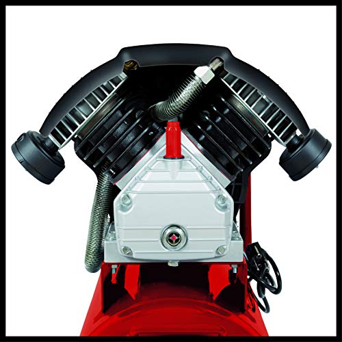 Einhell Compresor TC-AC 420/50/10 V (2200 W, 2850 rpm, 10 bar máx., tanque de 50 l, reductor de presión, manómetro, válvula de retención, válvula de seguridad)