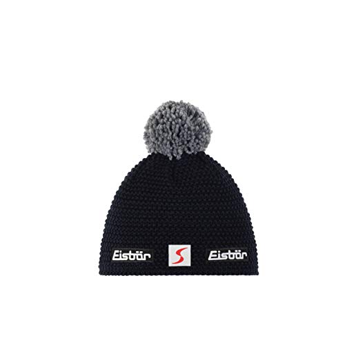 Eisbär Jamie Pompon SP - Gorro Unisex, Unisex Adulto, Gorro, 33013, Gris Noche, Talla única