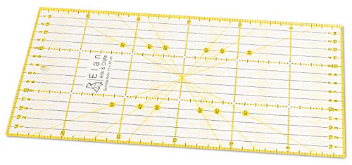 Elan Regla Patchwork 30 x 15 cm Antideslizante, Reglas de Costura, Reglas de Patronaje, Regla Costura, Accesorios Patchwork, Reglas de Patchwork, Regla de Acrilico, Regla 30 cm, Regla 15 cm