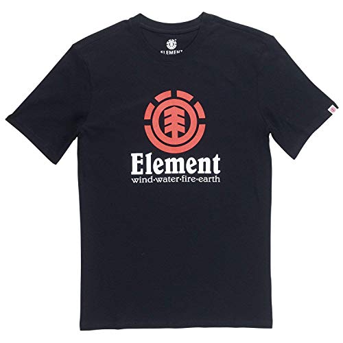 Element Vertical SS Boy Camiseta de Manga Corta, Niños, Negro (Flint Black), 8