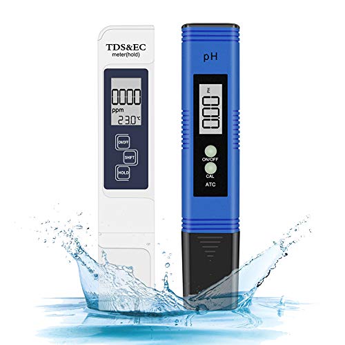 Eletorot Medidor de pH Digital, Electrónico Medidor PH TDS Piscinas 4 en 1 Comprobador Electrónico de Calidad del Agua Kit de Prueba para Piscina, Acuario (Azul)